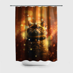 Шторка для душа Толстый кот - Экзот, цвет: 3D-принт