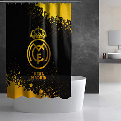 Шторка для душа Real Madrid - gold gradient, цвет: 3D-принт — фото 2