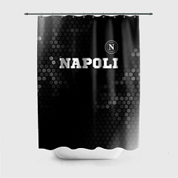 Шторка для душа Napoli sport на темном фоне посередине, цвет: 3D-принт