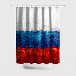 Шторка для душа Орнамент триколор, цвет: 3D-принт