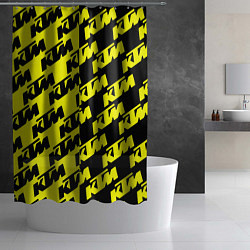 Шторка для душа KTU жёлто чёрный стиль, цвет: 3D-принт — фото 2