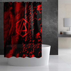 Шторка для душа Linkin park red logo, цвет: 3D-принт — фото 2