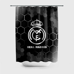 Шторка для душа Real Madrid sport на темном фоне, цвет: 3D-принт