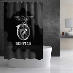 Шторка для душа Benfica sport на темном фоне, цвет: 3D-принт — фото 2