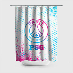 Шторка для душа PSG neon gradient style, цвет: 3D-принт