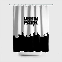 Шторка для душа Linkin park rock fire, цвет: 3D-принт