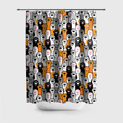 Шторка для душа Кошачьи лапы, цвет: 3D-принт