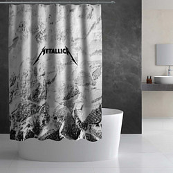 Шторка для душа Metallica white graphite, цвет: 3D-принт — фото 2