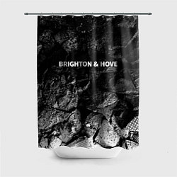 Шторка для душа Brighton black graphite, цвет: 3D-принт