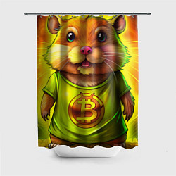 Шторка для душа Хомячок и криптоактив, цвет: 3D-принт