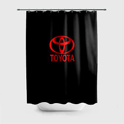 Шторка для душа Toyota red logo, цвет: 3D-принт