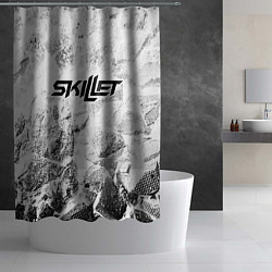 Шторка для душа Skillet white graphite, цвет: 3D-принт — фото 2