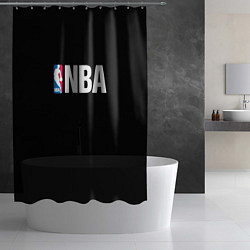 Шторка для душа NBA logo sport, цвет: 3D-принт — фото 2