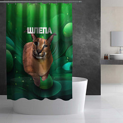 Шторка для душа Довольный кот Шлепа, цвет: 3D-принт — фото 2