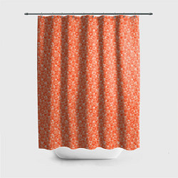 Шторка для душа Оранжевый мелкий рисунок, цвет: 3D-принт