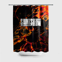 Шторка для душа Saints Row red lava, цвет: 3D-принт