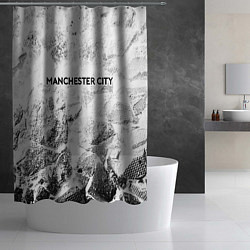 Шторка для душа Manchester City white graphite, цвет: 3D-принт — фото 2