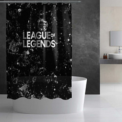 Шторка для душа League of Legends black ice, цвет: 3D-принт — фото 2