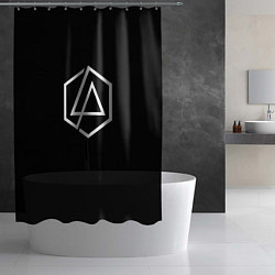 Шторка для душа Linkin park logo white, цвет: 3D-принт — фото 2