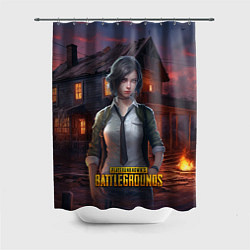 Шторка для душа PUBG девушка в игре, цвет: 3D-принт
