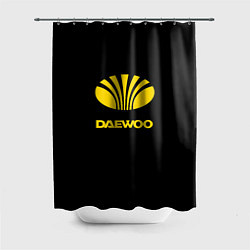 Шторка для душа Daewoo logo yellow, цвет: 3D-принт