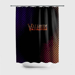 Шторка для душа Valheim logo pattern, цвет: 3D-принт