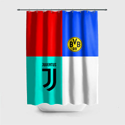 Шторка для душа Juventus x Borussia, цвет: 3D-принт