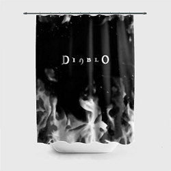 Шторка для душа Diablo fire black, цвет: 3D-принт