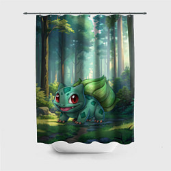 Шторка для душа Bulbasaur pokemon, цвет: 3D-принт