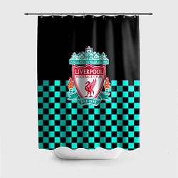 Шторка для душа Liverpool fc sport клетка, цвет: 3D-принт