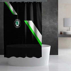 Шторка для душа Skoda geometry, цвет: 3D-принт — фото 2