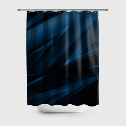 Шторка для душа Geometry stripes blue neon, цвет: 3D-принт