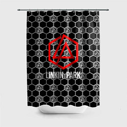 Шторка для душа Linkin park logo pattern, цвет: 3D-принт