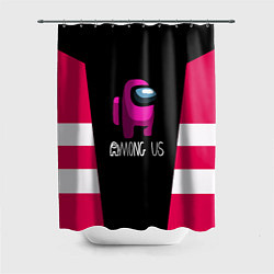 Шторка для душа Among us geometry pink, цвет: 3D-принт