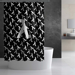 Шторка для душа Half liife logo pattern, цвет: 3D-принт — фото 2