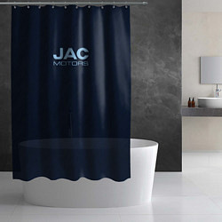 Шторка для душа Jac motors тёмно-синий, цвет: 3D-принт — фото 2