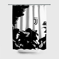 Шторка для душа Juventus smoke black fire, цвет: 3D-принт