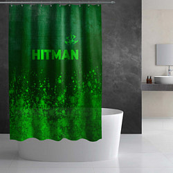 Шторка для душа Hitman - green gradient посередине, цвет: 3D-принт — фото 2