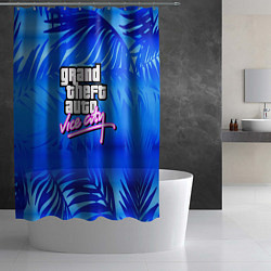 Шторка для душа GTA vice city тропики, цвет: 3D-принт — фото 2