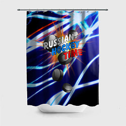 Шторка для душа Время русского хоккея, цвет: 3D-принт