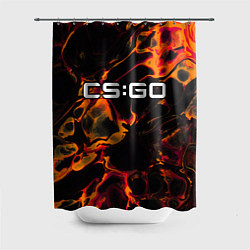 Шторка для душа Counter Strike red lava, цвет: 3D-принт