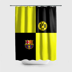 Шторка для душа Barcelona x Borussia, цвет: 3D-принт