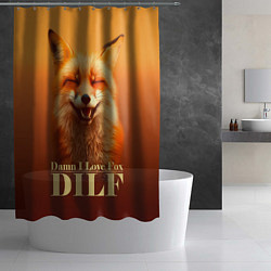 Шторка для душа DILF - Damn I love foxes, цвет: 3D-принт — фото 2