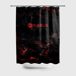 Шторка для душа Deadlock logo red texture, цвет: 3D-принт