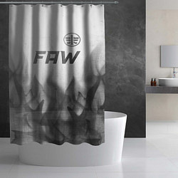 Шторка для душа FAW - white gradient посередине, цвет: 3D-принт — фото 2