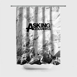 Шторка для душа Asking Alexandria white graphite, цвет: 3D-принт