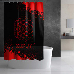 Шторка для душа Coldplay - red gradient, цвет: 3D-принт — фото 2
