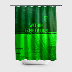 Шторка для душа Within Temptation - green gradient посередине, цвет: 3D-принт