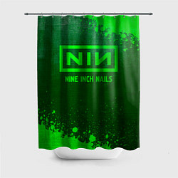 Шторка для душа Nine Inch Nails - green gradient, цвет: 3D-принт