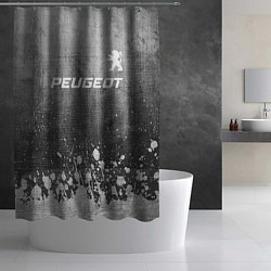 Шторка для душа Peugeot - grey gradient посередине, цвет: 3D-принт — фото 2